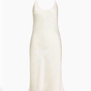Wilfred Only Slip Satin Cream Midi Dress